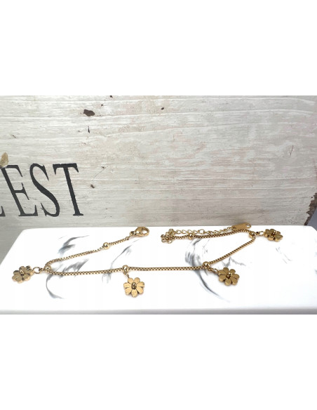 Bransoletka na Nogę ze stali chirurgicznej Lolita  Accessories ZŁOTA