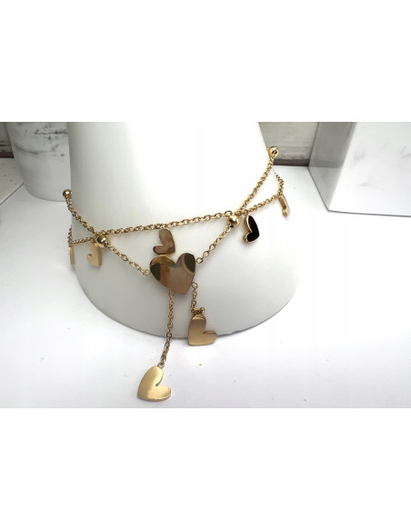 Bransoletka na Nogę ze stali chirurgicznej Lolita  Accessories ZŁOTA