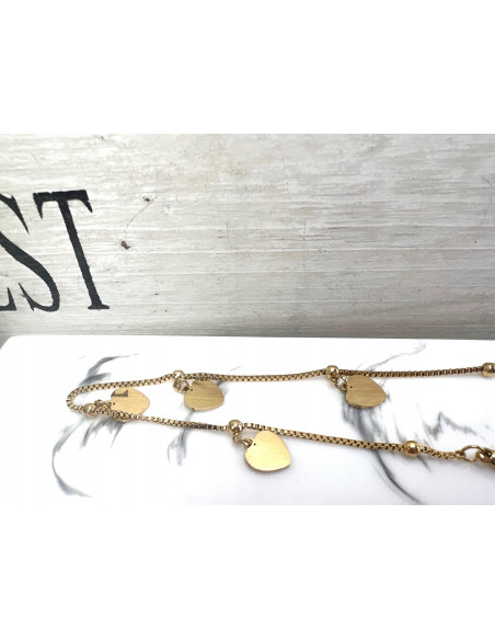 Bransoletka na Nogę ze stali chirurgicznej Lolita  Accessories ZŁOTA