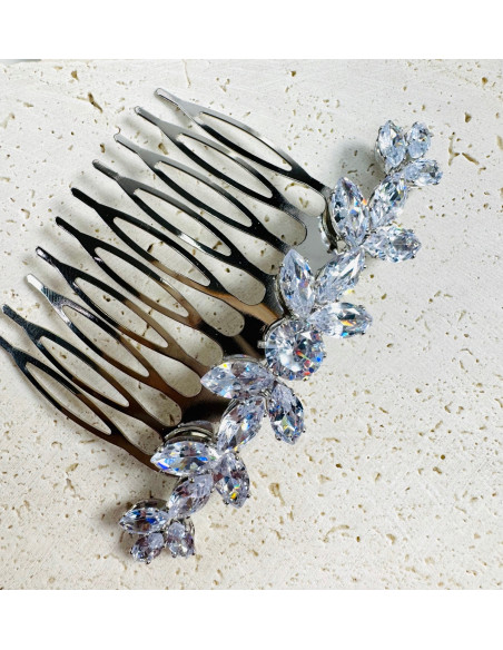 GRZEBIEŃ wsuwany do włosów wtykowy ozdobny diamenty Lolita Akcesoria