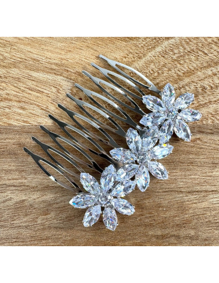 GRZEBIEŃ wsuwany do włosów wtykowy ozdobny diamenty Lolita Akcesoria