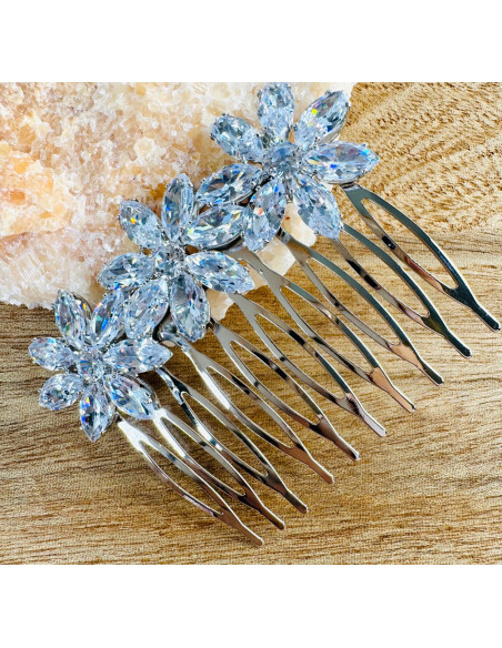 GRZEBIEŃ wsuwany do włosów wtykowy ozdobny diamenty Lolita Akcesoria