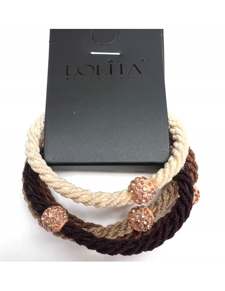 Zestaw Gumek odcienie Ziemi z ozdobą Lolita Accessories