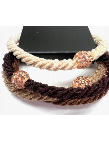 Zestaw Gumek odcienie Ziemi z ozdobą Lolita...