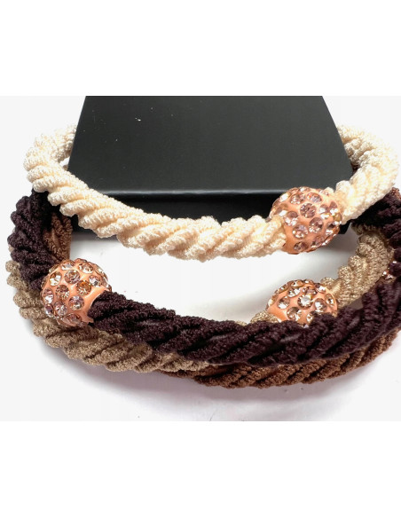 Zestaw Gumek odcienie Ziemi z ozdobą Lolita Accessories