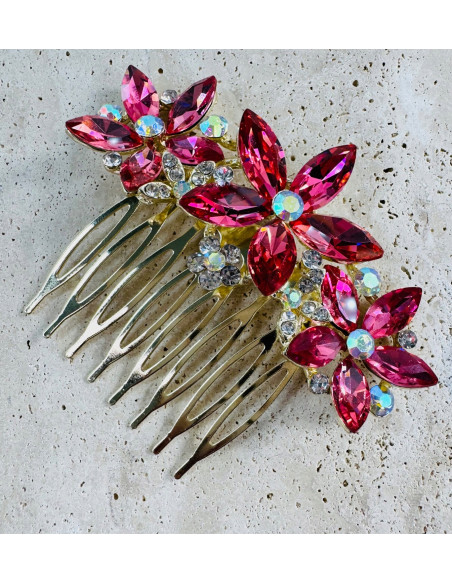 GRZEBIEŃ wsuwany do włosów wtykowy ozdobny diamenty Lolita Akcesoria