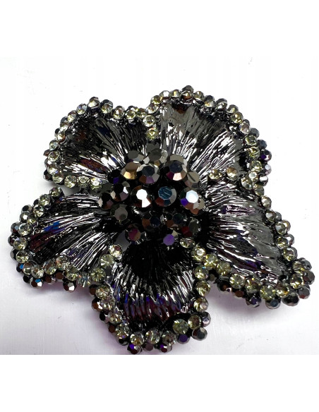 Broszka Brosza Grafitowy Kwiat Lolita Accessories