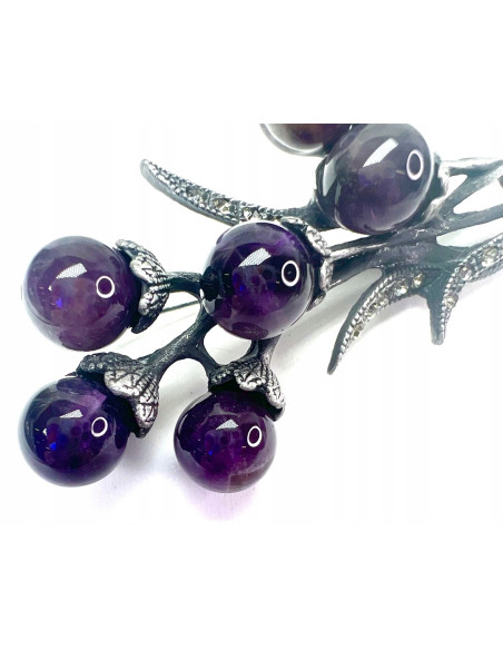 Broszka Brosza Gałązka Lolita Accessories fioletowe pąki