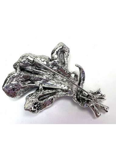 Klasyczna Broszka Brosza stare srebro Lolita...