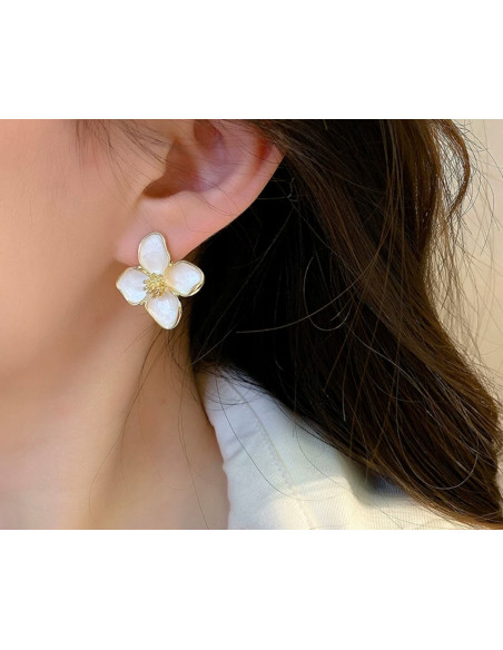 Pozłacane Kolczyki Kwiatek Srebrny sztyft 925 Lolita Accessories Kwiaty