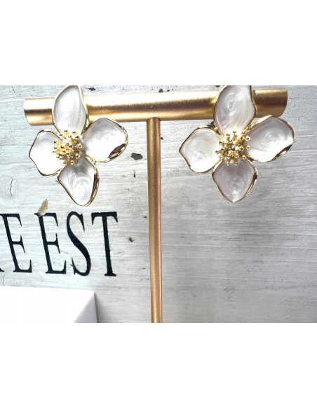 Pozłacane Kolczyki Kwiatek Srebrny sztyft 925 Lolita Accessories Kwiaty