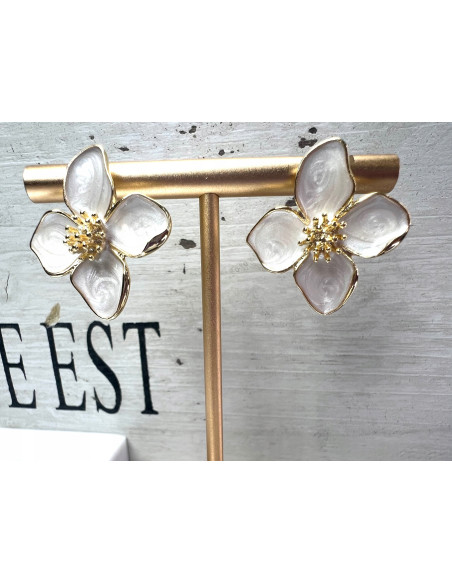 Pozłacane Kolczyki Kwiatek Srebrny sztyft 925 Lolita Accessories Kwiaty