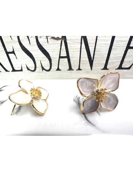 Pozłacane Kolczyki Kwiatek Srebrny sztyft 925 Lolita Accessories Kwiaty