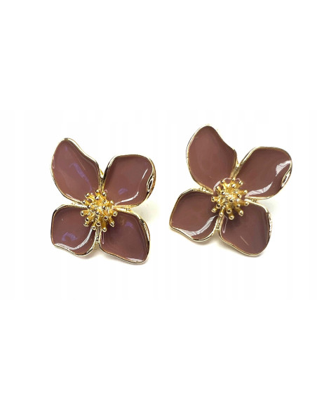 Pozłacane Kolczyki Kwiatek Srebrny sztyft 925 Lolita Accessories Kwiaty