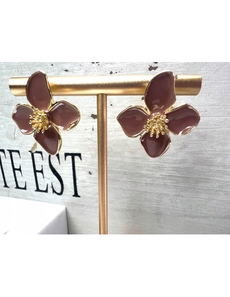 Pozłacane Kolczyki Kwiatek Srebrny sztyft 925 Lolita Accessories Kwiaty