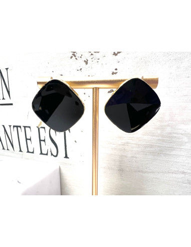 Kolczyki Kwadraty Srebrny sztyft 925 Lolita...