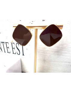 Kolczyki Kwadraty Srebrny sztyft 925 Lolita Accessories...