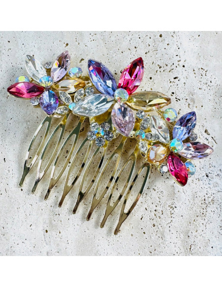 GRZEBIEŃ wsuwany do włosów wtykowy ozdobny diamenty Lolita Akcesoria KOLORY