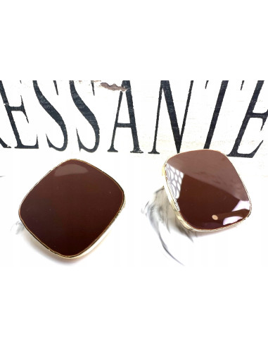 Kolczyki Kwadraty Srebrny sztyft 925 Lolita...