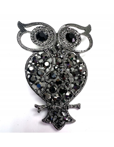 Broszka Brosza Sowa z kamieniami Lolita Accessories