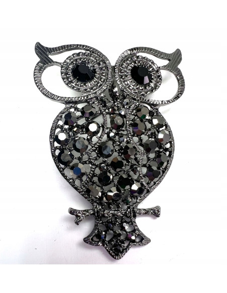 Broszka Brosza Sowa z kamieniami Lolita Accessories