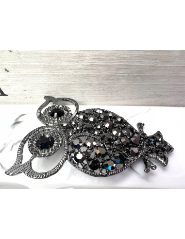 Broszka Brosza Sowa z kamieniami Lolita...