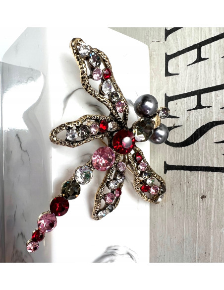 Broszka Brosza Ważka z kamieniami Lolita Accessories