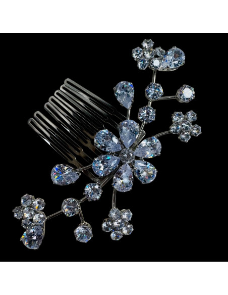 GRZEBIEŃ wsuwany do włosów wtykowy ozdobny diamenty Lolita Akcesoria