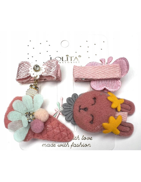 Spinki dla dziecka dziewczynki Lolita Accessories wielokolorowy Zestaw