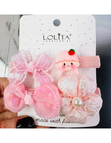 Spinki dla dziecka dziewczynki Lolita Accessories wielokolorowy Zestaw