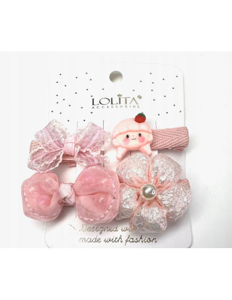 Spinki dla dziecka dziewczynki Lolita Accessories wielokolorowy Zestaw