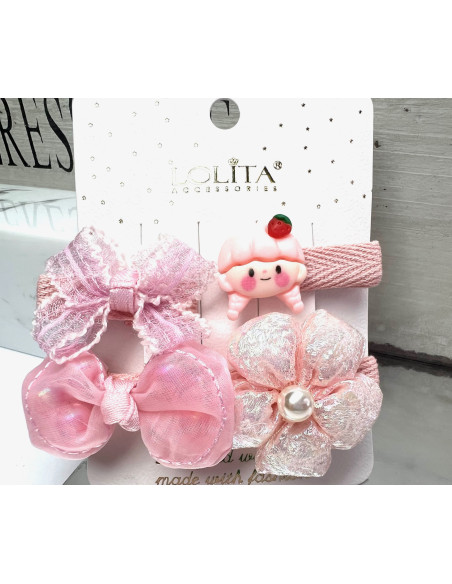 Spinki dla dziecka dziewczynki Lolita Accessories wielokolorowy Zestaw