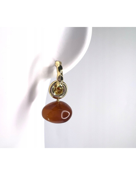 Kolczyki sztuczny bursztyn Srebrny sztyft 925 Lolita Accessories