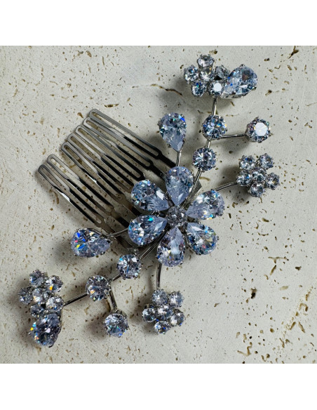 GRZEBIEŃ wsuwany do włosów wtykowy ozdobny diamenty Lolita Akcesoria