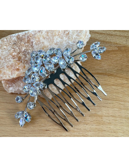 GRZEBIEŃ wsuwany do włosów wtykowy ozdobny diamenty Lolita Akcesoria