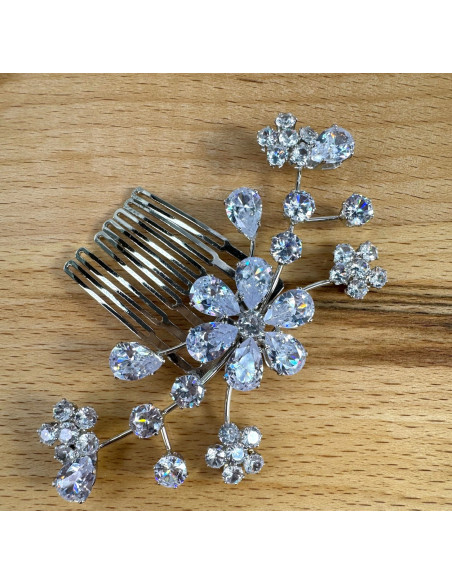 GRZEBIEŃ wsuwany do włosów wtykowy ozdobny diamenty Lolita Akcesoria