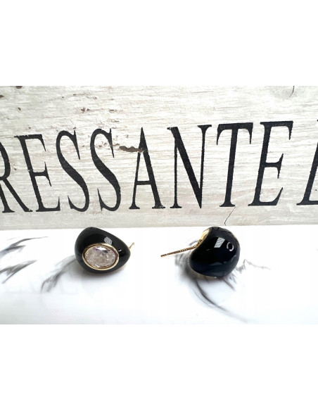 Kolczyki Butikowe z cyrkonią Srebrny sztyft 925 Lolita Accessories