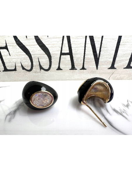 Kolczyki Butikowe z cyrkonią Srebrny sztyft 925 Lolita Accessories