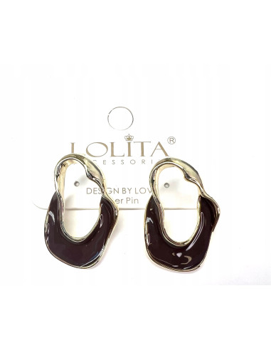 Pozłacane Kolczyki Butikowe Srebrny sztyft 925 Lolita Accessories