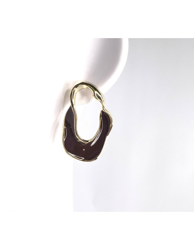 Pozłacane Kolczyki Butikowe Srebrny sztyft 925...