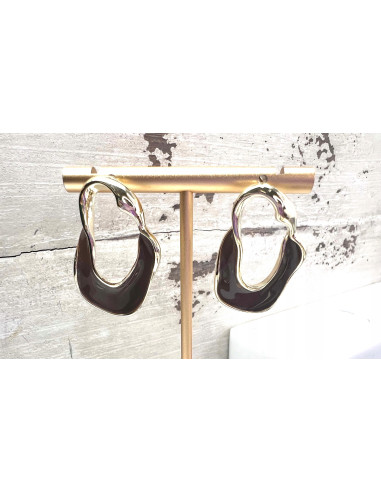 Pozłacane Kolczyki Butikowe Srebrny sztyft 925...