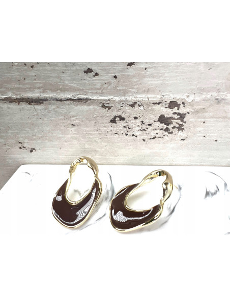 Pozłacane Kolczyki Butikowe Srebrny sztyft 925 Lolita Accessories