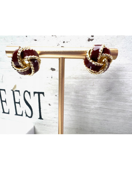 Kolczyki Supełek Węzeł Srebrny sztyft 925 Lolita Accessories Natura