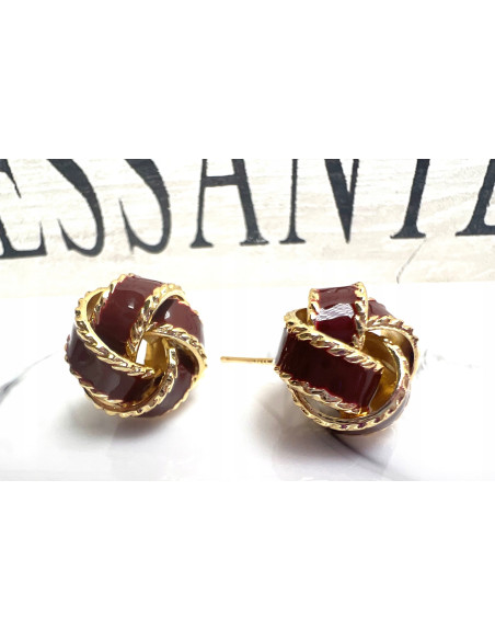 Kolczyki Supełek Węzeł Srebrny sztyft 925 Lolita Accessories Natura