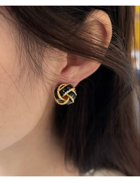 Kolczyki Supełek Węzeł Srebrny sztyft 925 Lolita Accessories Natura