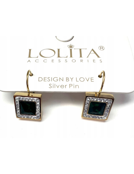 Kolczyki złote stal chirurgiczna nierdzewna Lolita Accessories