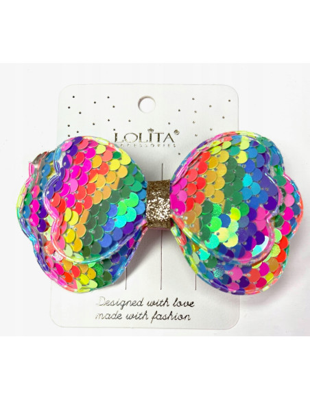 Spinka dla dziewczynki Kokardka cekini Bal Lolita Accessories