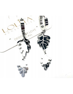 Kolczyki ze stali chirurgicznej Lolita Accessories srebrne 2