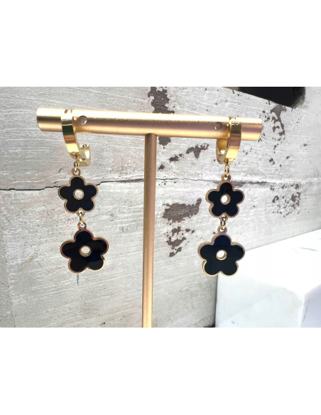 Kolczyki Kwiatki ze stali chirurgicznej Lolita Accessories złote