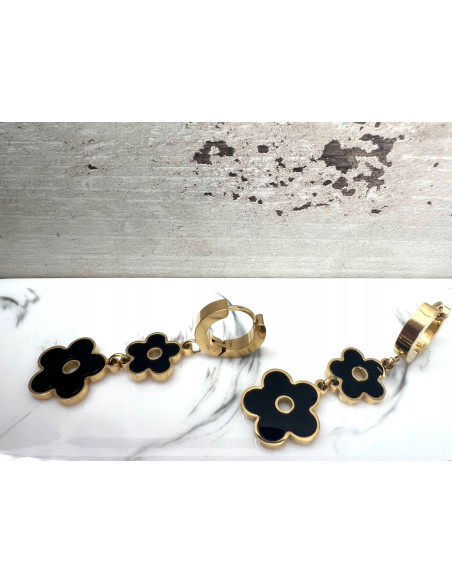 Kolczyki Kwiatki ze stali chirurgicznej Lolita Accessories złote